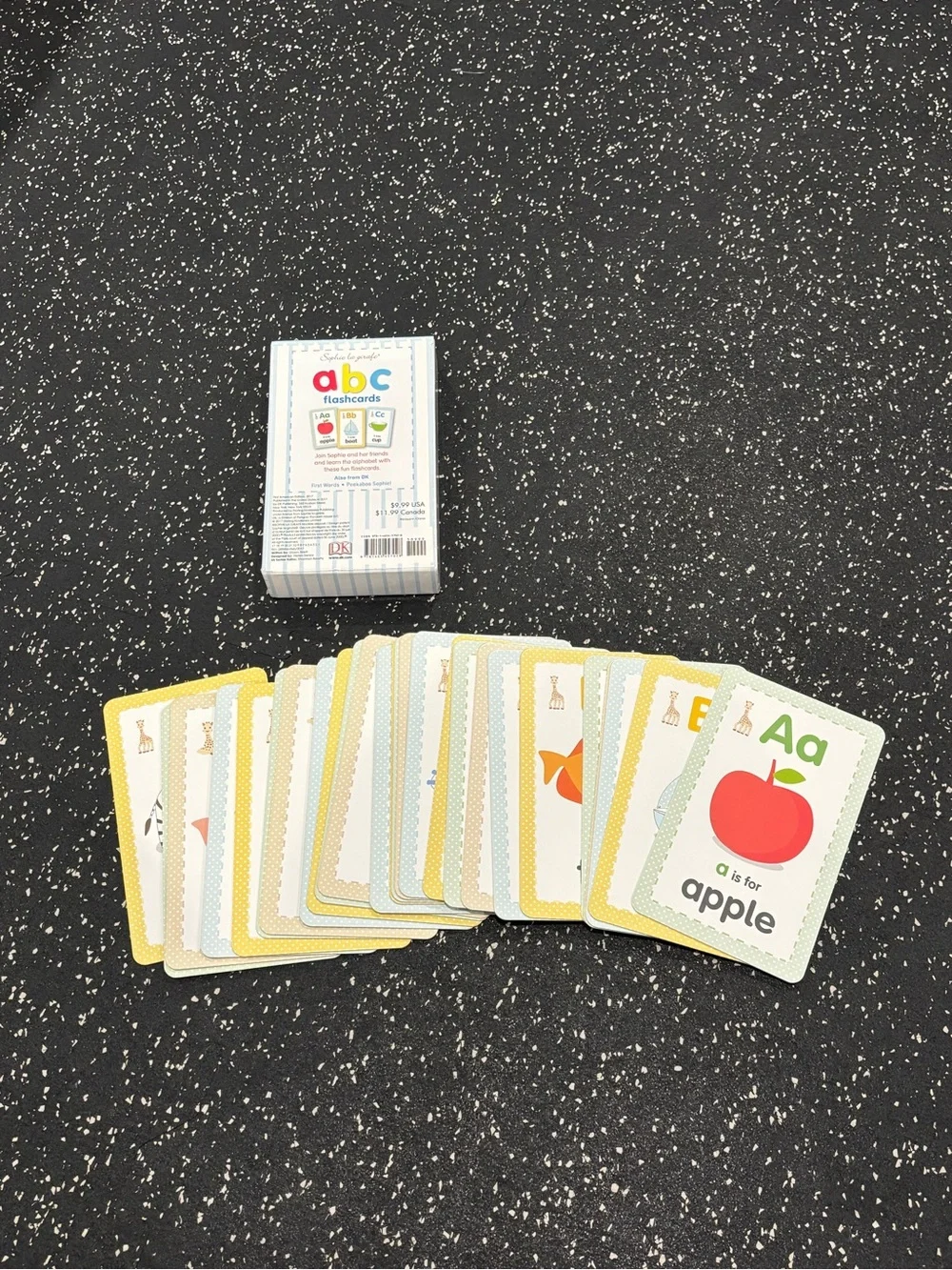 Toddler Learning Game Lot ThinkFun Roll & Play Sophie ABC Numbers Flash Cards